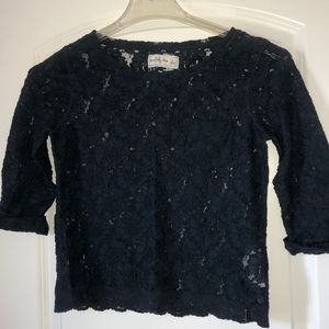 A&F Navy Lace Shirt - S